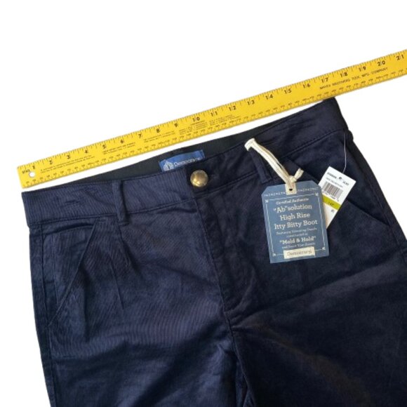 Democracy Ab Solution Itty Bitty Boot Corduroy Jeans Women's 14P PETITE Navy NWT - Picture 4 of 7